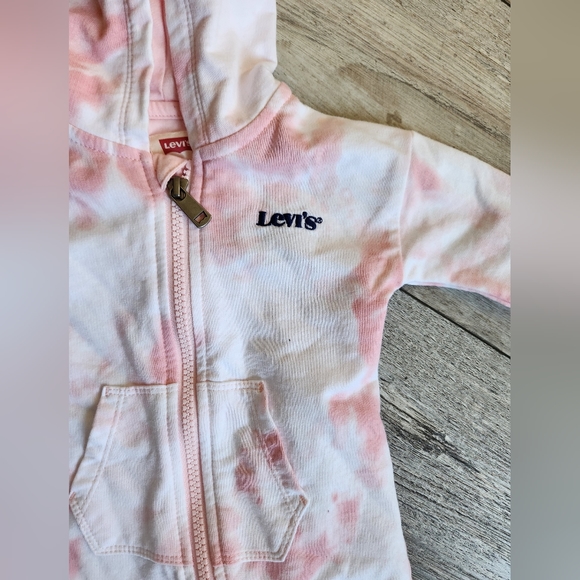 Levi's tie-dye baby girls romper- Pink/White - Picture 4 of 7